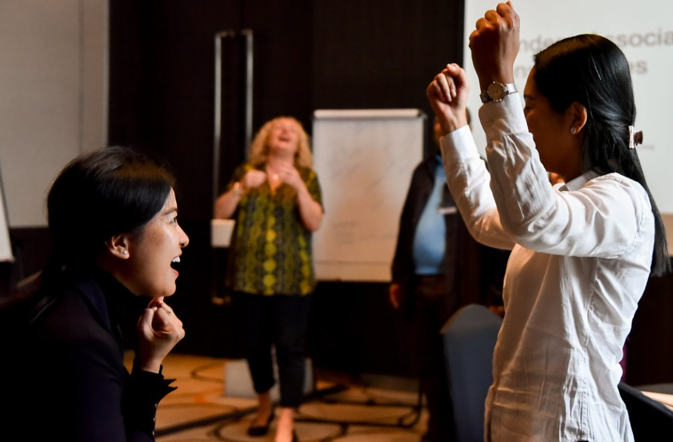 Stephanie Hill facilitating participatory learning with practitioners